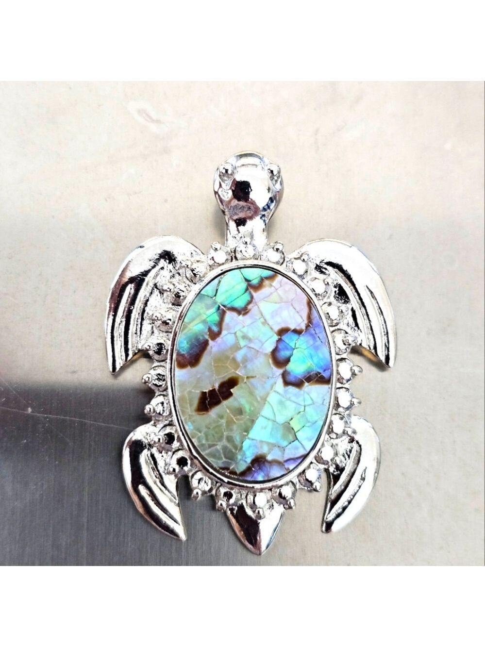 TRÏBE Abalone Shell Turtle Pendant